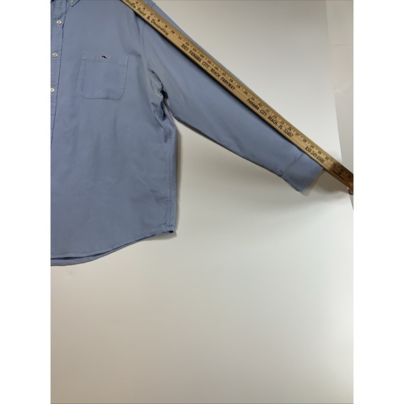 Vineyard Vines Slim Fit Preppy Classic Blue Oxford Shirt, XL - Picture 7 of 11